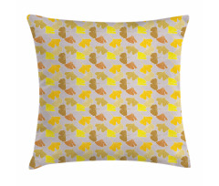 Hand-Drawn Ginkgo Foliage Pillow Cover