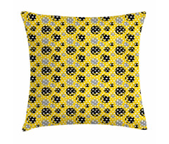 Abstract Paint Smears Circles Pillow Cover