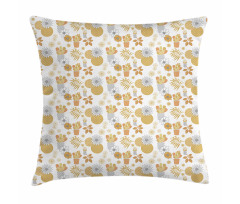 Succulent Plants Flower Pots Pillow Cover