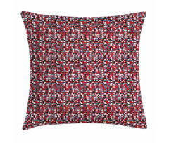 Colored Leaf-like Shapes Pillow Cover