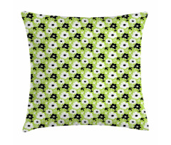 Birds Stripes and Flowers Pillow Cover