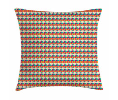 Retro Circles and Squares Pillow Cover