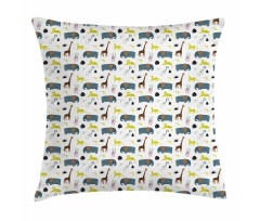 Savannah Childish Wildlife Pillow Cover