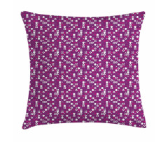Tile Design Purple Shades Pillow Cover
