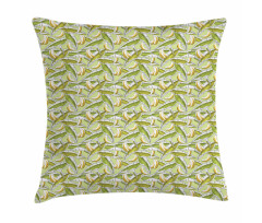 Tropical Fruit with Leaves Pillow Cover