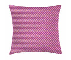 Flowers and Oval Shapes Pillow Cover