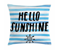 Typographic Stripes Pillow Cover