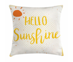 Halftone Dots Words Pillow Cover