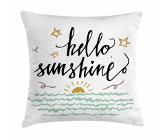 Sunset Scene Words Pillow Cover