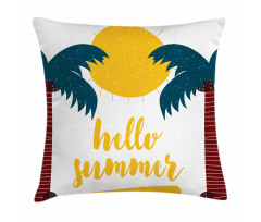 Calligraphy Hello Summer Pillow Cover