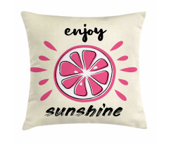 Vacation Retro Words Pillow Cover