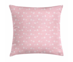 Fish Bones Hearts Pillow Cover