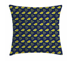 Tropical Papaya and Branches Pillow Cover