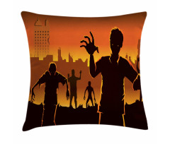 Abandoned City Halloween Pillow Cover