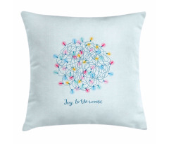 Joy to the World Wording Pillow Cover