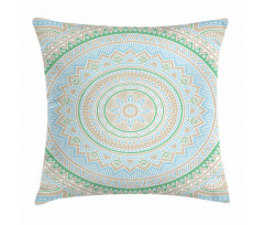 Oriental Motif Pastel Tone Pillow Cover