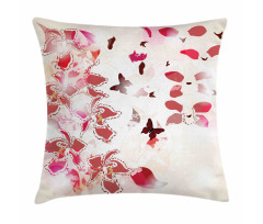 Orchids Butterflies Tropic Pillow Cover