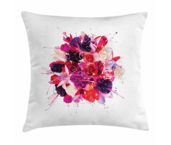 Bouquet of Exotic Flowers Pillow Cover