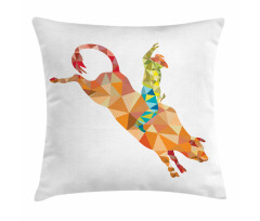 Geometric Fractal Cowboy Bull Pillow Cover