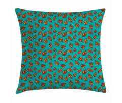 Doodle Art Falling Leaves Pillow Cover