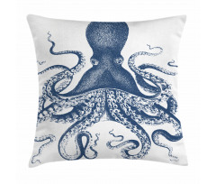 Grunge Sea Creature Pillow Cover