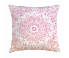 Outline Style Flowers Pillow Cover