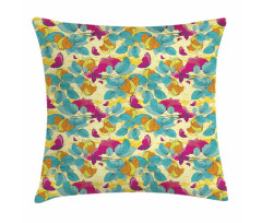 Abstract Leaf Butterfly Pillow Cover