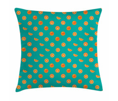 Peel and Slice Fruits Design Pillow Cover