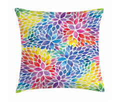 Rainbow Colored Leaves Pillow Cover