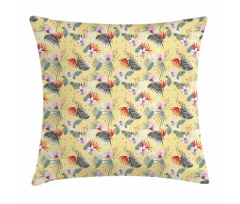 Pastel Hibiscus Flowers Pillow Cover