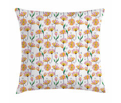 Watercolor Blooms Pastel Pillow Cover