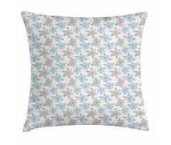 Summer Flora Blue Flowers Pillow Cover