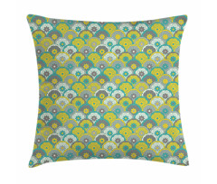 Fish Scale Mandala Motif Pillow Cover