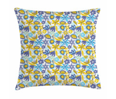 Chrysanthemum and Butterfly Pillow Cover