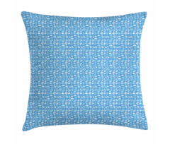 Puffy Blue Cumulus Clouds Pillow Cover