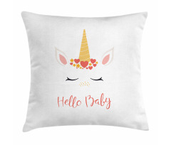 Nursery Lettering Horns Pillow Cover