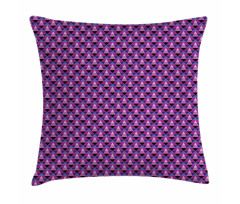 Triangles in Purple Shades Pillow Cover