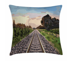 Stones and Road Tracks Pillow Cover