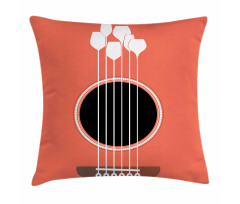 Acoustic Guitar Wine Glasses Pillow Cover