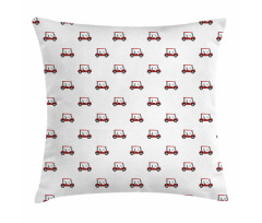 Carts Pattern Golfing Stroke Pillow Cover