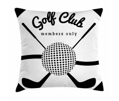 Golf Club Sign Members Only Pillow Cover