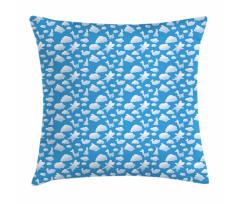 Clouds Duck Bear and Rabbit Pillow Cover