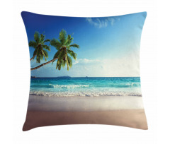 Scenic Island View Trees Pillow Cover