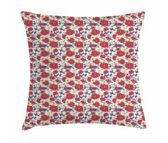 Summer Season Bees Flowers Pillow Cover