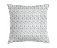 Flower Blossom with Dots Pillow Cover