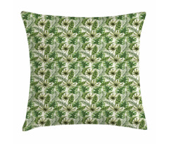 Hawaiian Elements in Green Pillow Cover