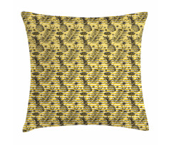 Pineapples Flowers Palms Pillow Cover