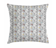 Woodland Nature Birds Trees Pillow Cover