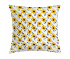 Watercolor Poppy Blossoms Pillow Cover