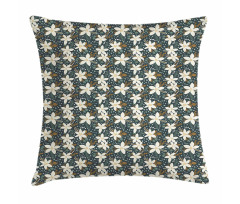 Poinsettia Flowers Winter Pillow Cover